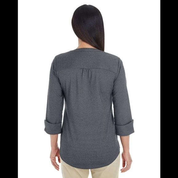 🌟Cotton Blend Melange Knit Top - Picture 2 of 6